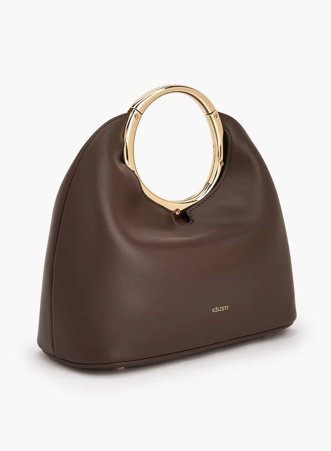 Celeste Solid Shoulder Bag With Chain Handle